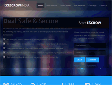 Tablet Screenshot of escrowindia.com